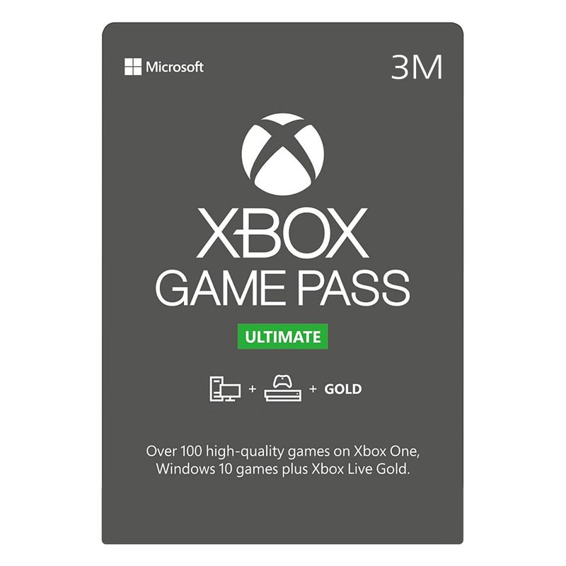 گیفت کارت 3 ماهه ایکس باکس مدل game pass ultimate