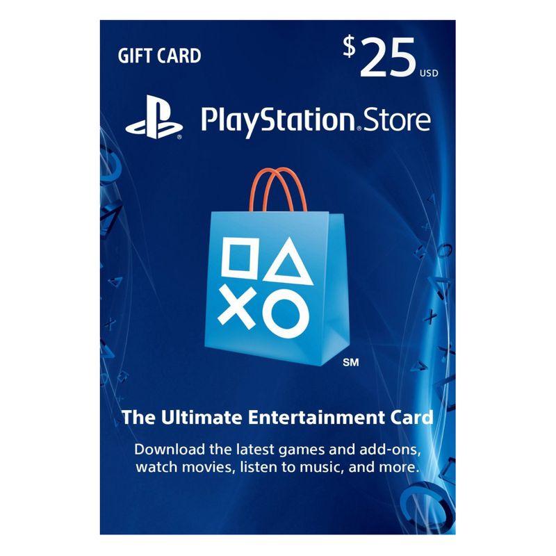 گیفت کارت ۲۵ دلاری پلی استیشن مدل psn0025