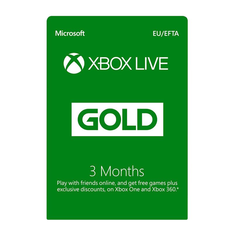 گیفت کارت ۳ ماهه ایکس باکس گلد مدل gold live